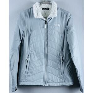 The North Face Sz XS Quilted Fleece Lined LS Zipper Pkts Front Hit Glove Snaps